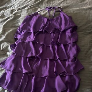 Ruffle Dress purple
